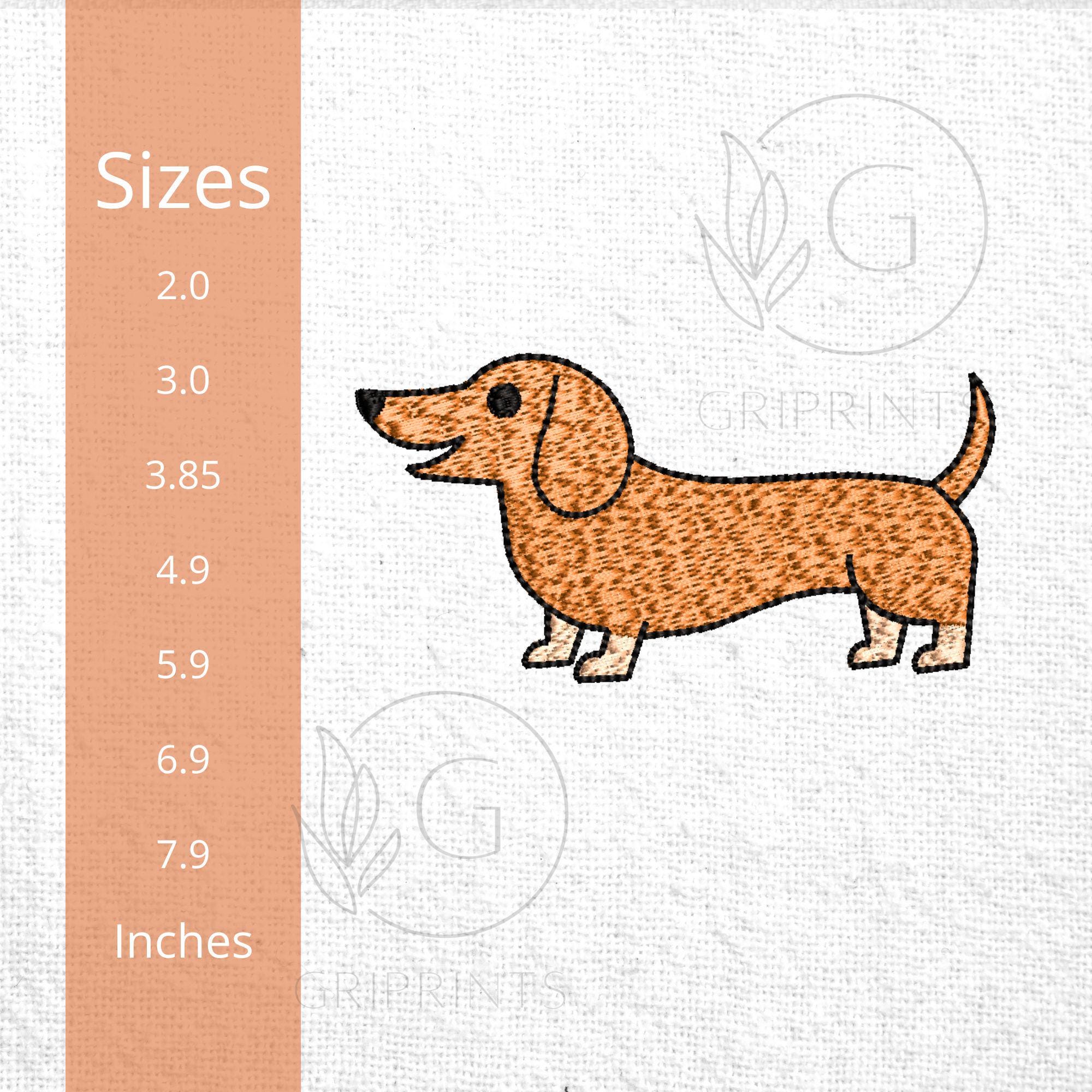 close-up preview of Dachshund Machine Embroidery Design