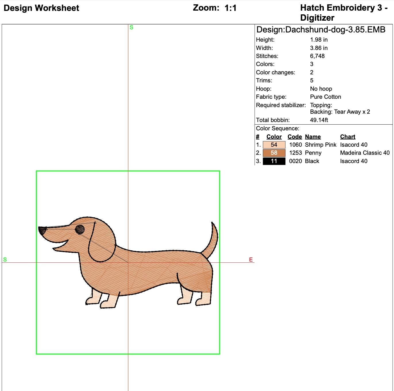 Dachshund Machine Embroidery Design mockup preview 9