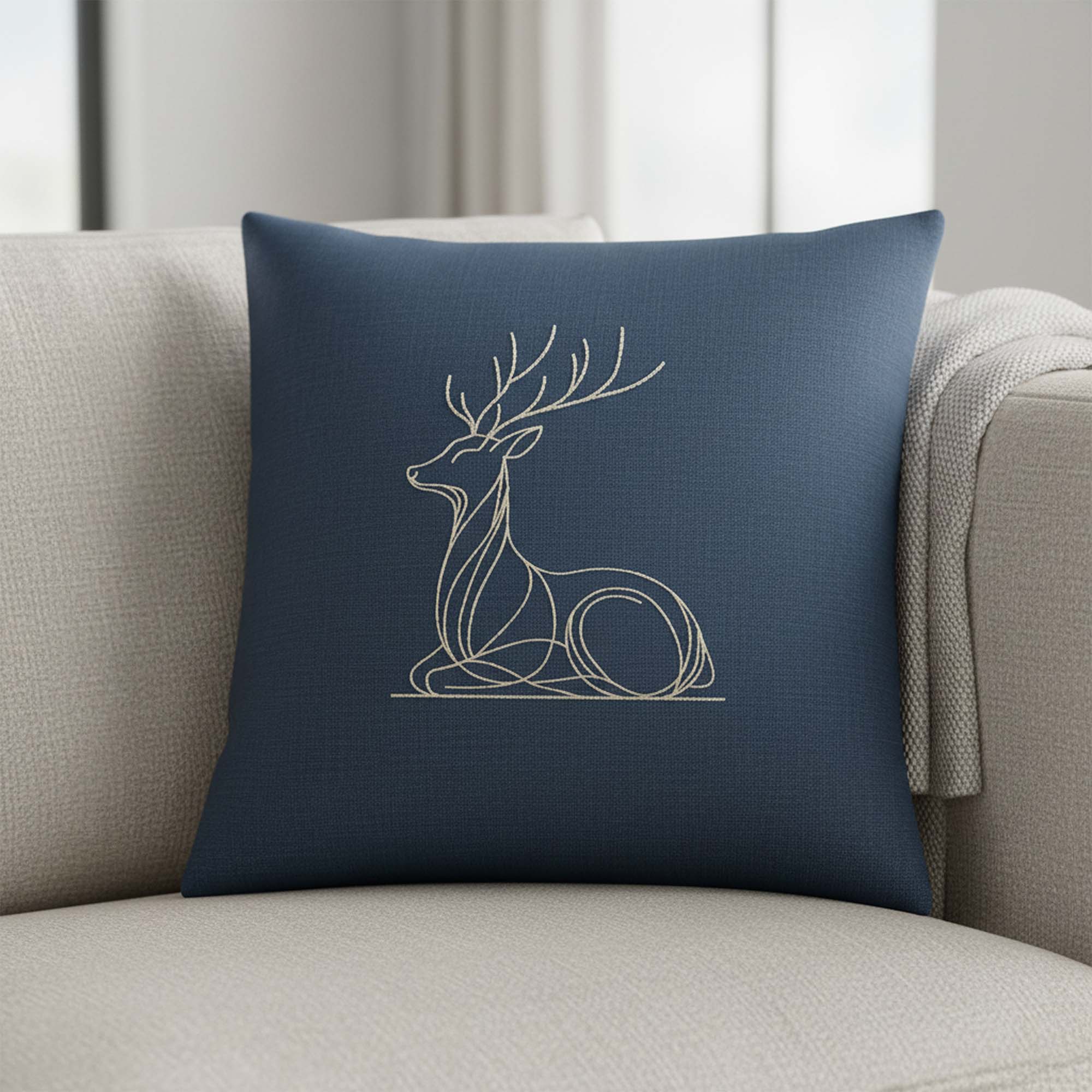 Mini Deer Line Art Embroidery