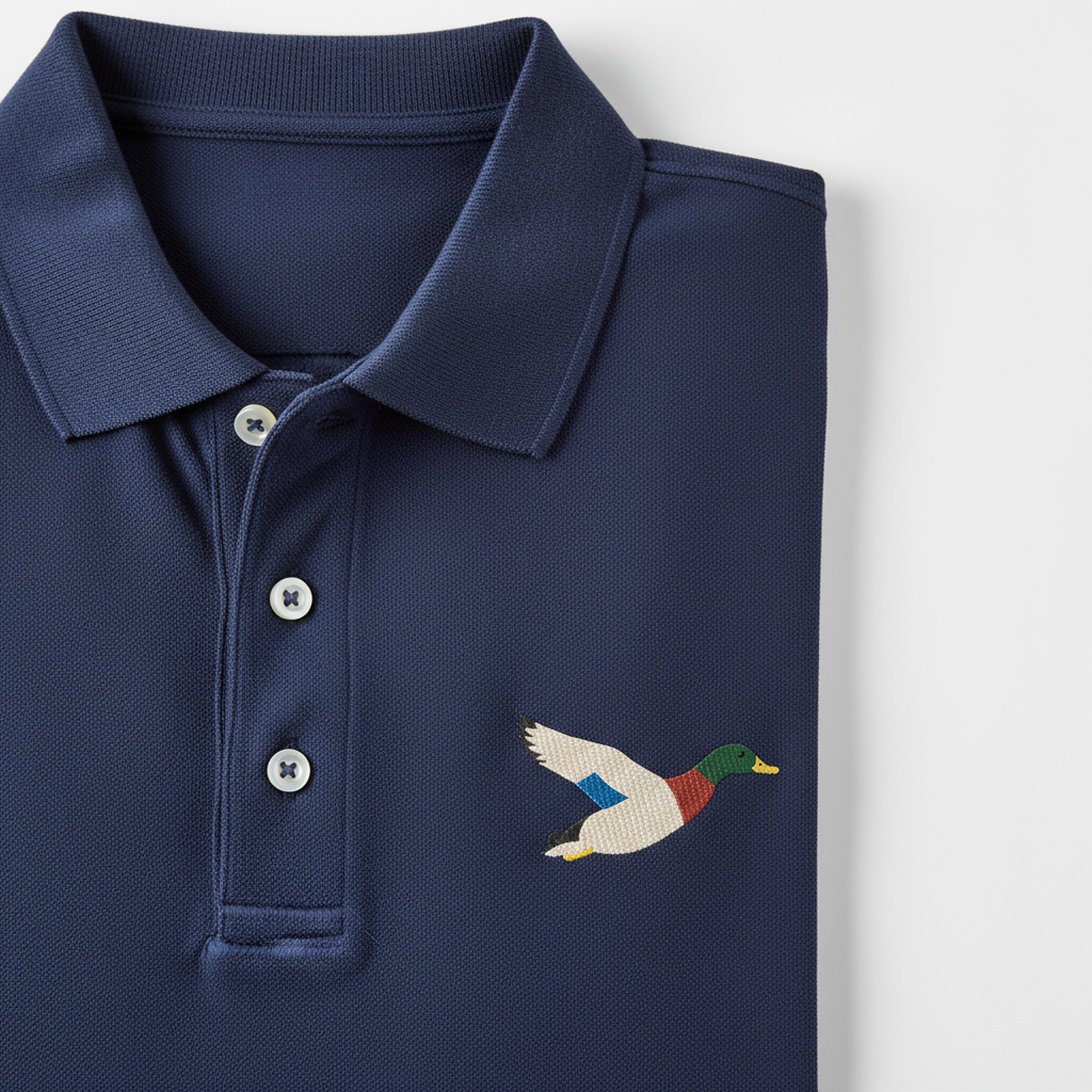 close-up preview of Flying Mallard Duck Machine Embroidery Design