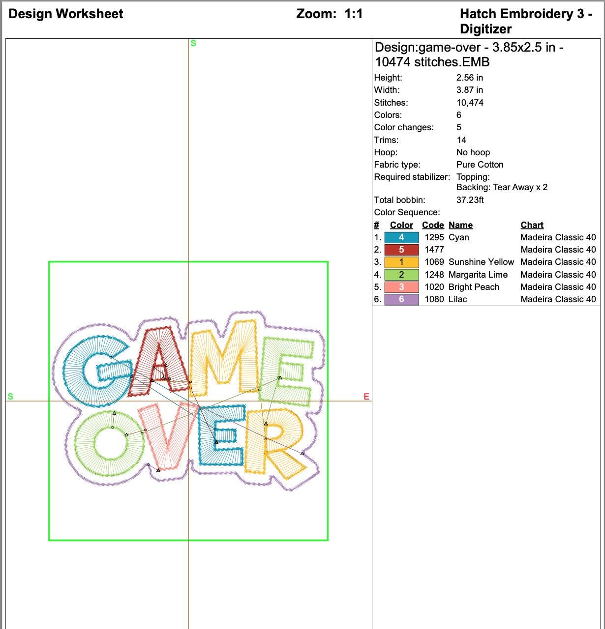 Game Over Gamer Machine Embroidery Design mockup preview 8