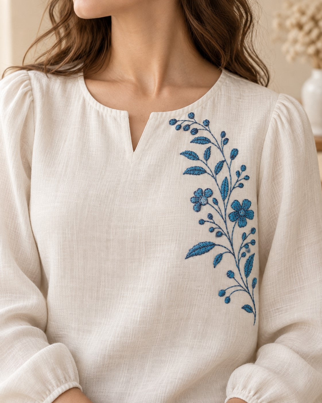 Hand-Stitch Botanical Garment Embroidery Set – 3 Designs
