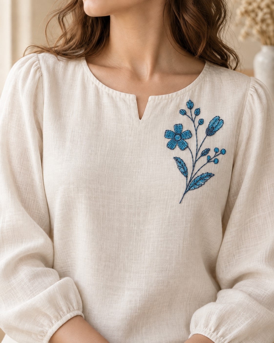 Hand-Stitch Botanical Garment Embroidery Set – 3 Designs