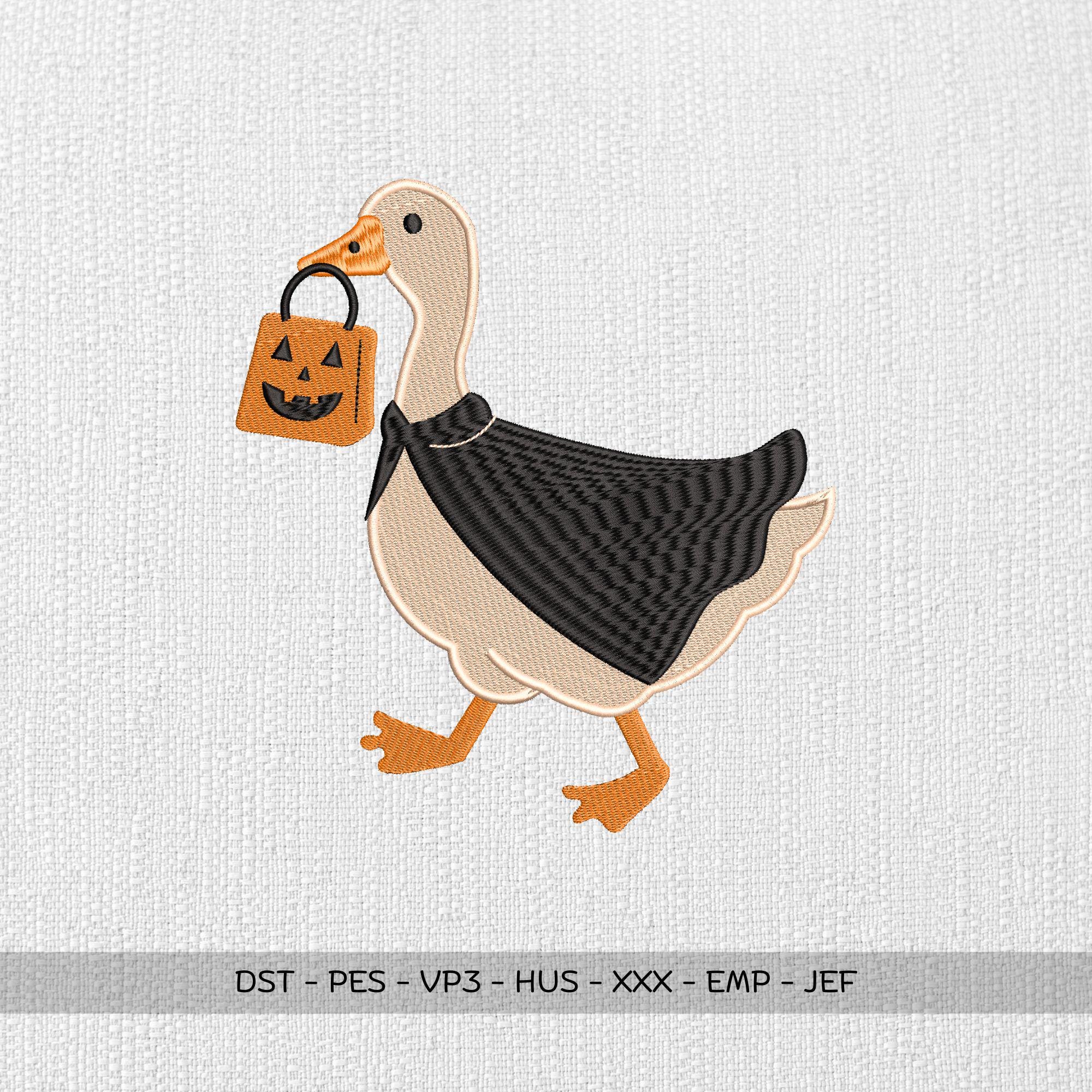 Silly Goose Halloween Embroidery Design, Trick or Treat