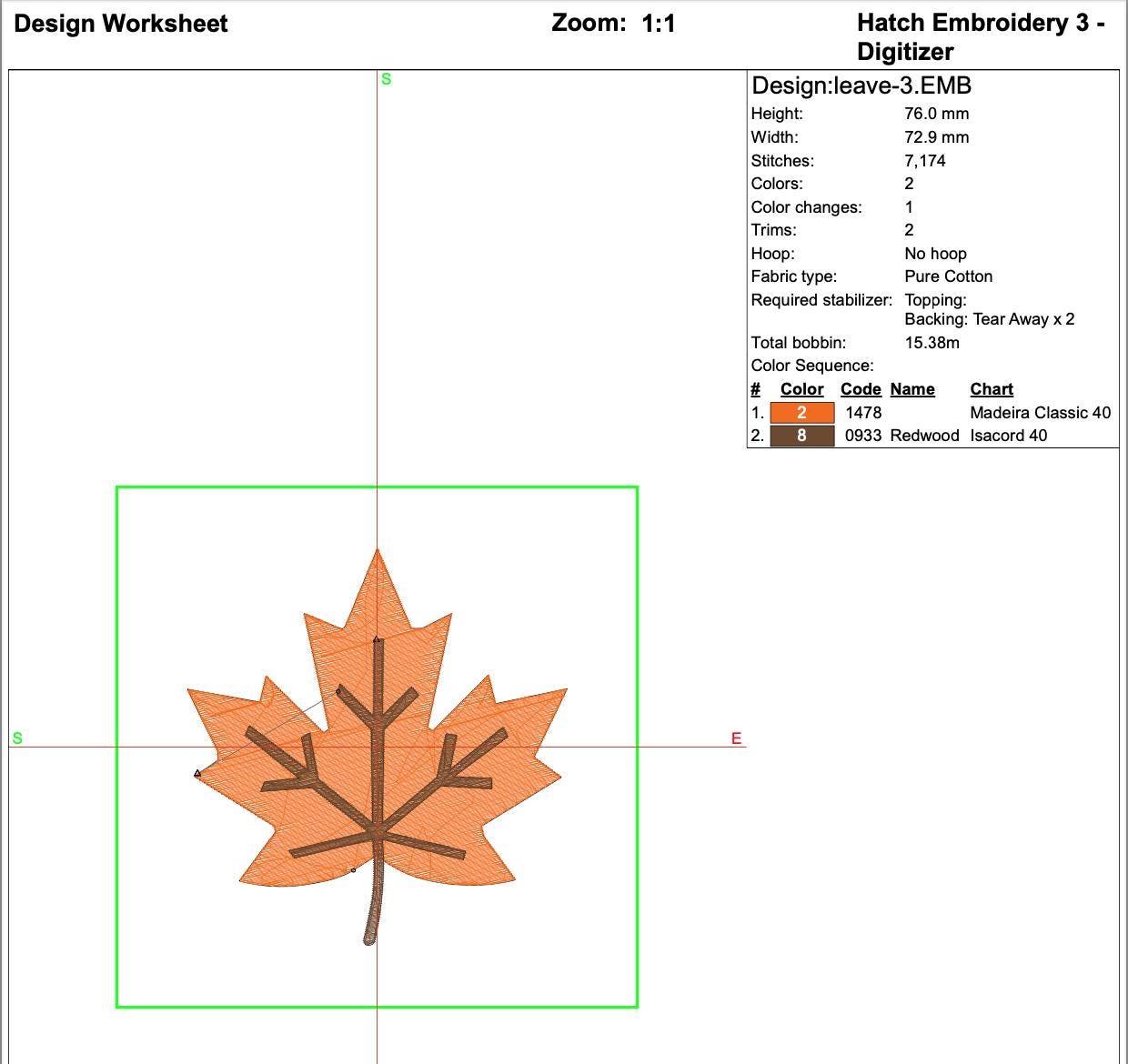 Mini Maple Leaf Machine Embroidery Design – Fall Colors - Image 10