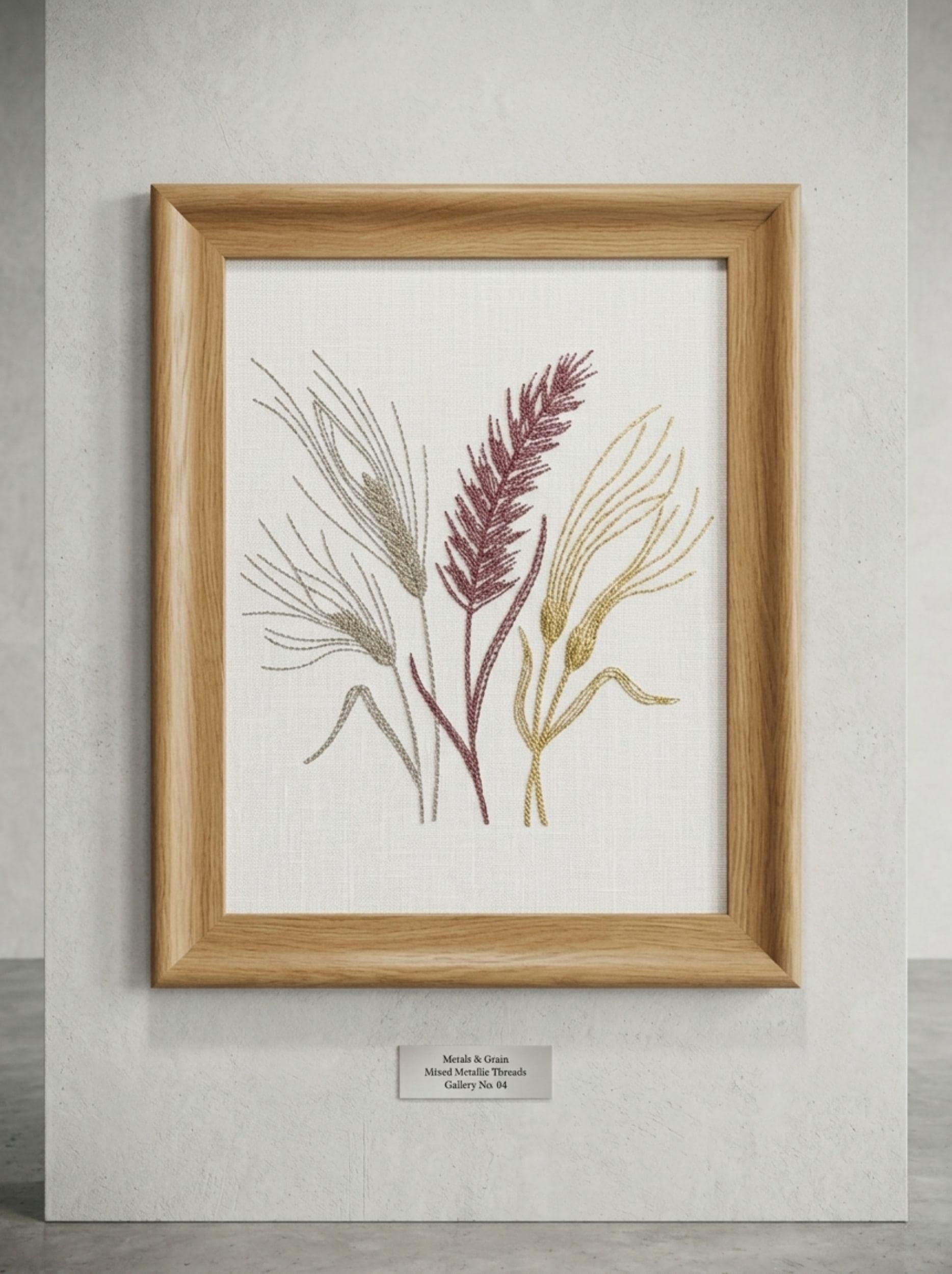 Embroidery file Wild Wheat, Autumn Meadow Botanical Design