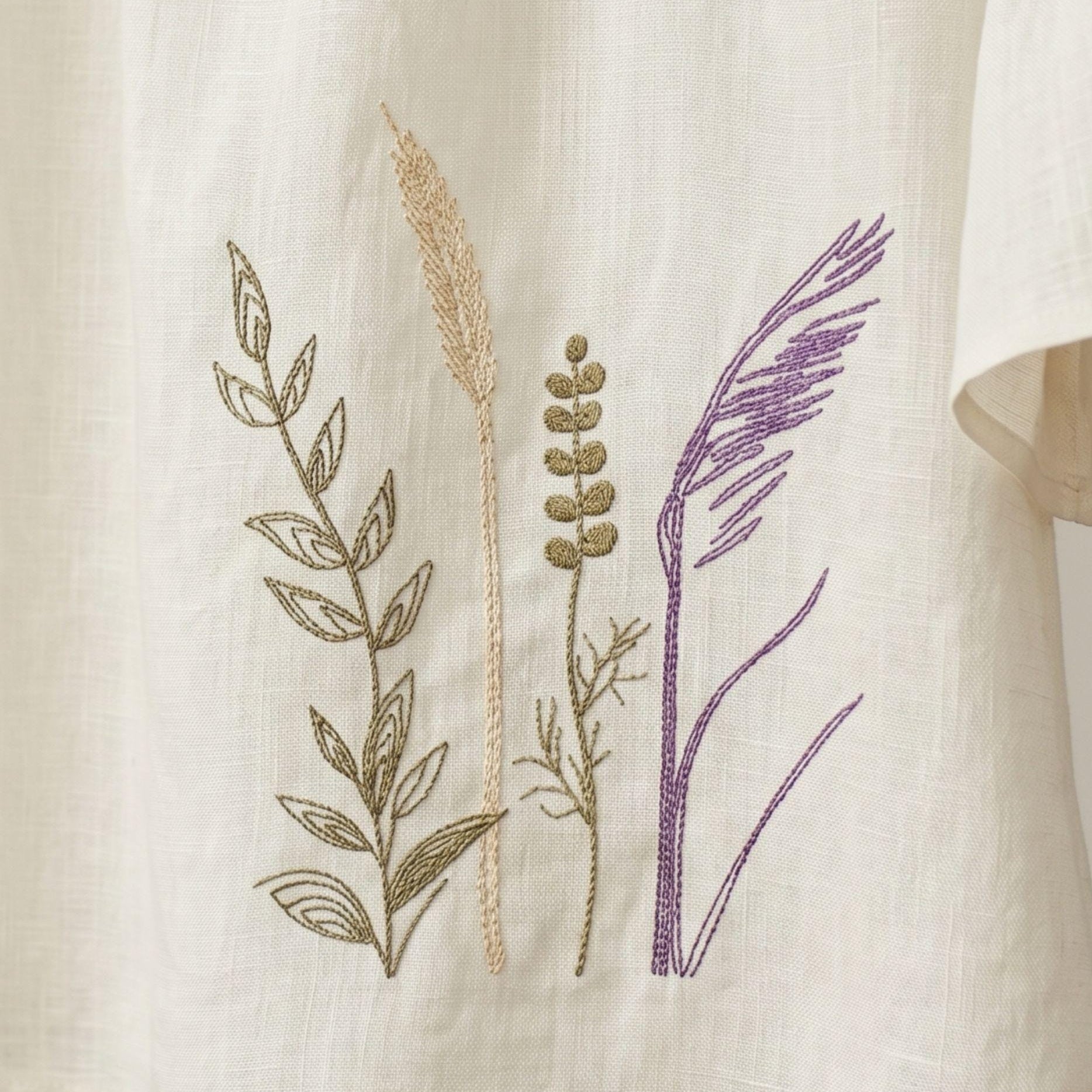 Embroidery file Wild Grasses, Botanical Meadow Design for Hoop 4x4 5x7