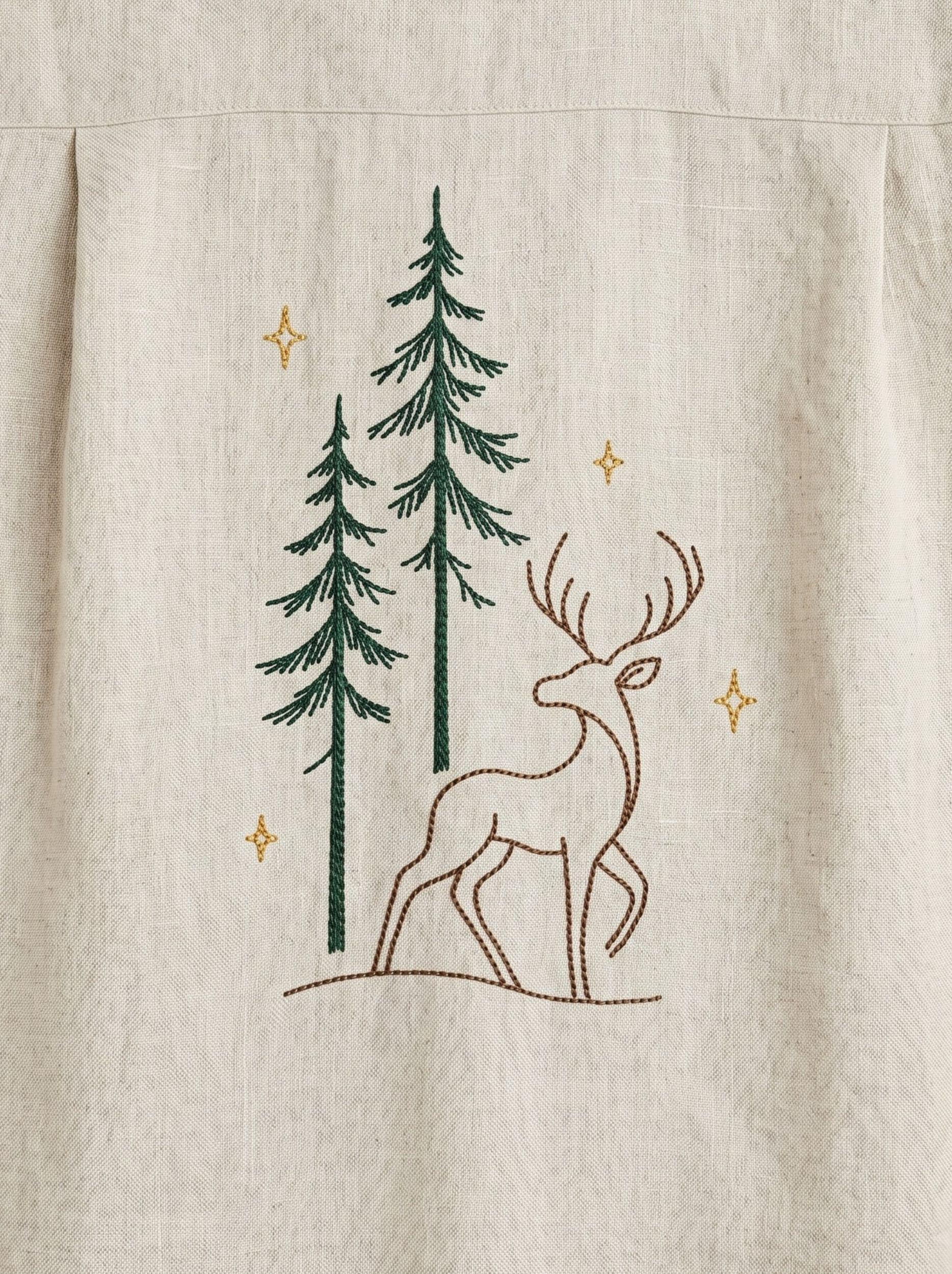 Woodland Deer Embroidery Design