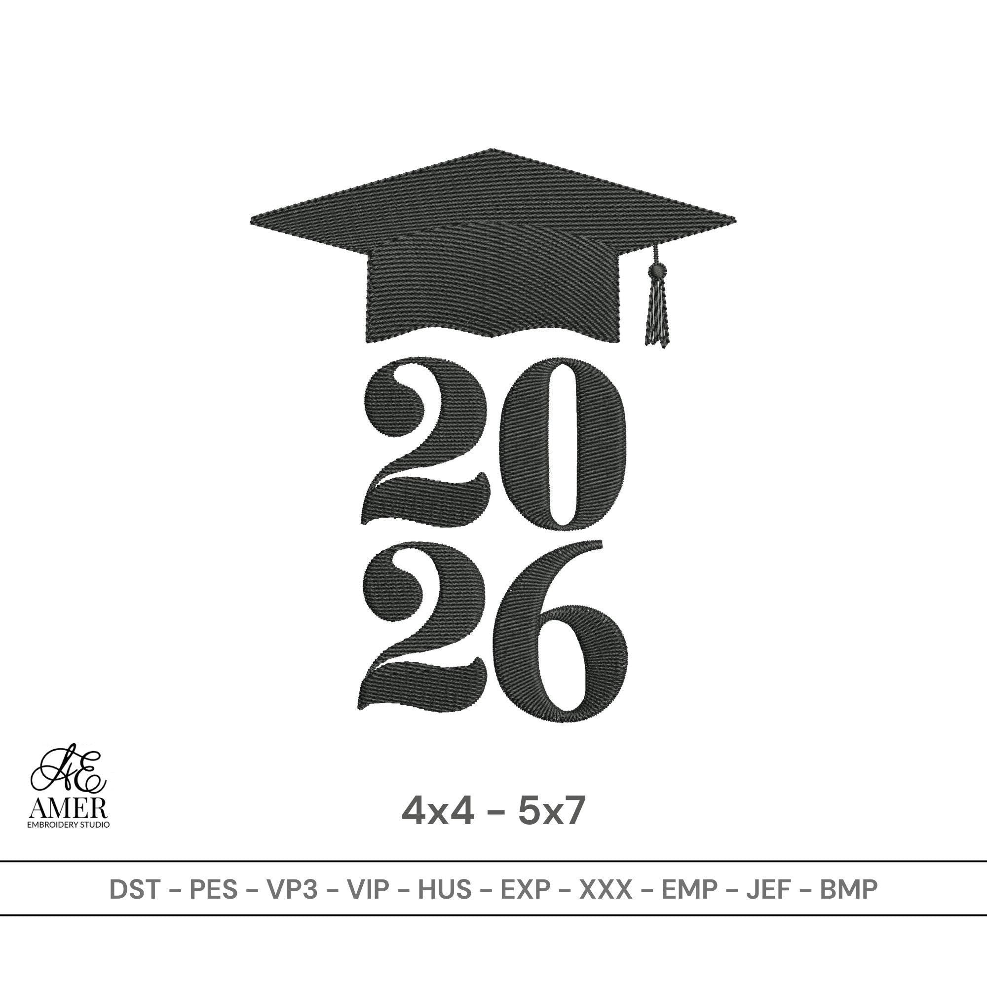 Graduation 2026 Embroidery Design