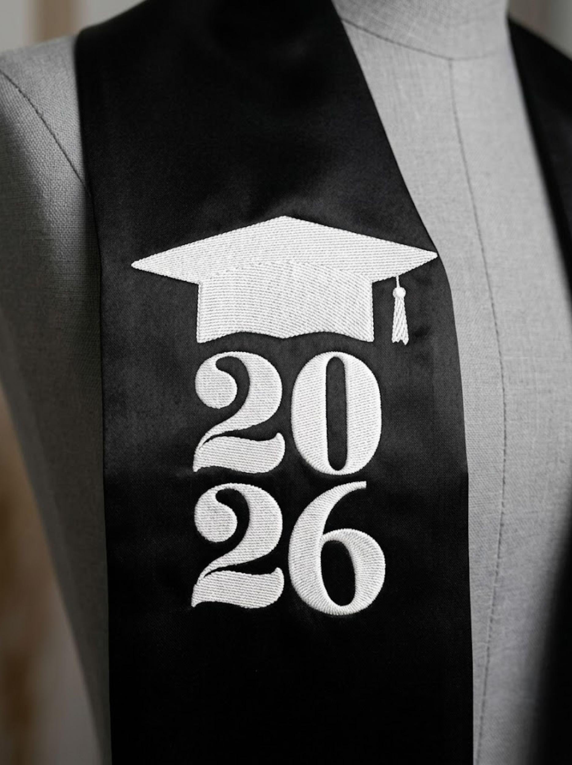 Graduation 2026 Embroidery Design