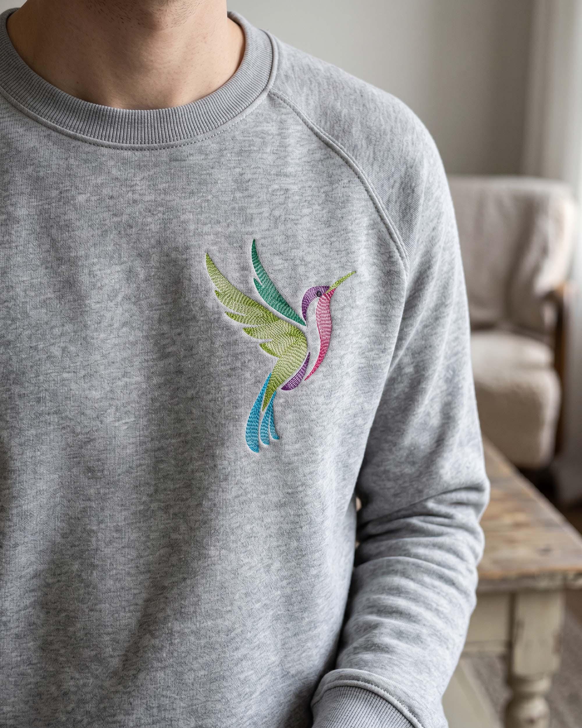 Flying Hummingbird Embroidery Design