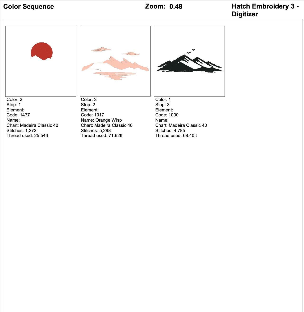 Japanese Sunset Mountain Machine Embroidery Desin mockup preview 9