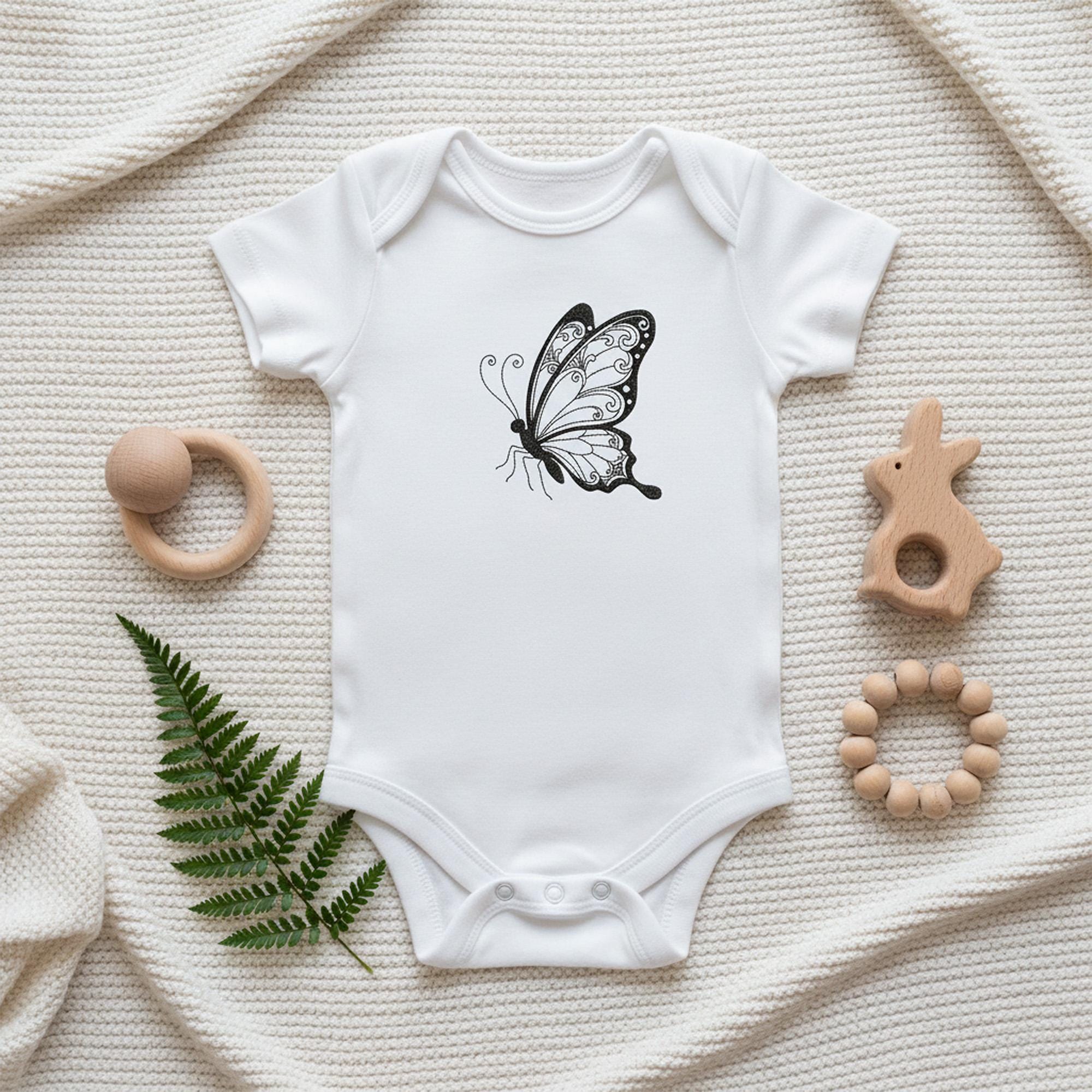 Mandala Butterfly Machine embroidery mockup preview 7