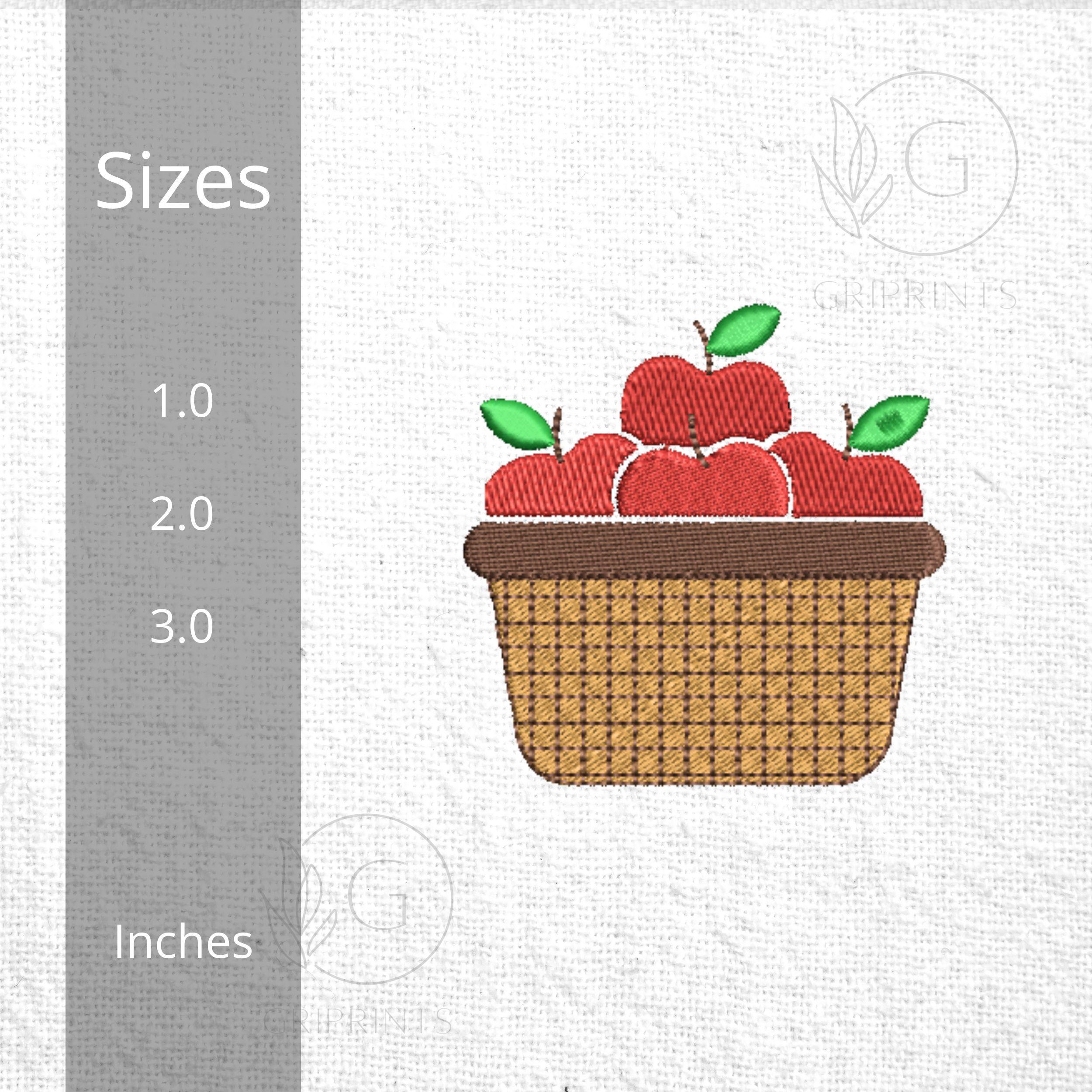 Mini Apple Basket Machine Embroidery Design mockup preview 2