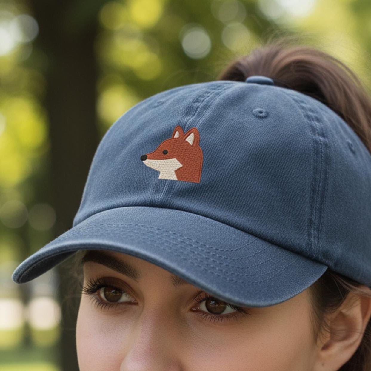 Mini Fox Head Machine Embroidery Design mockup preview 2