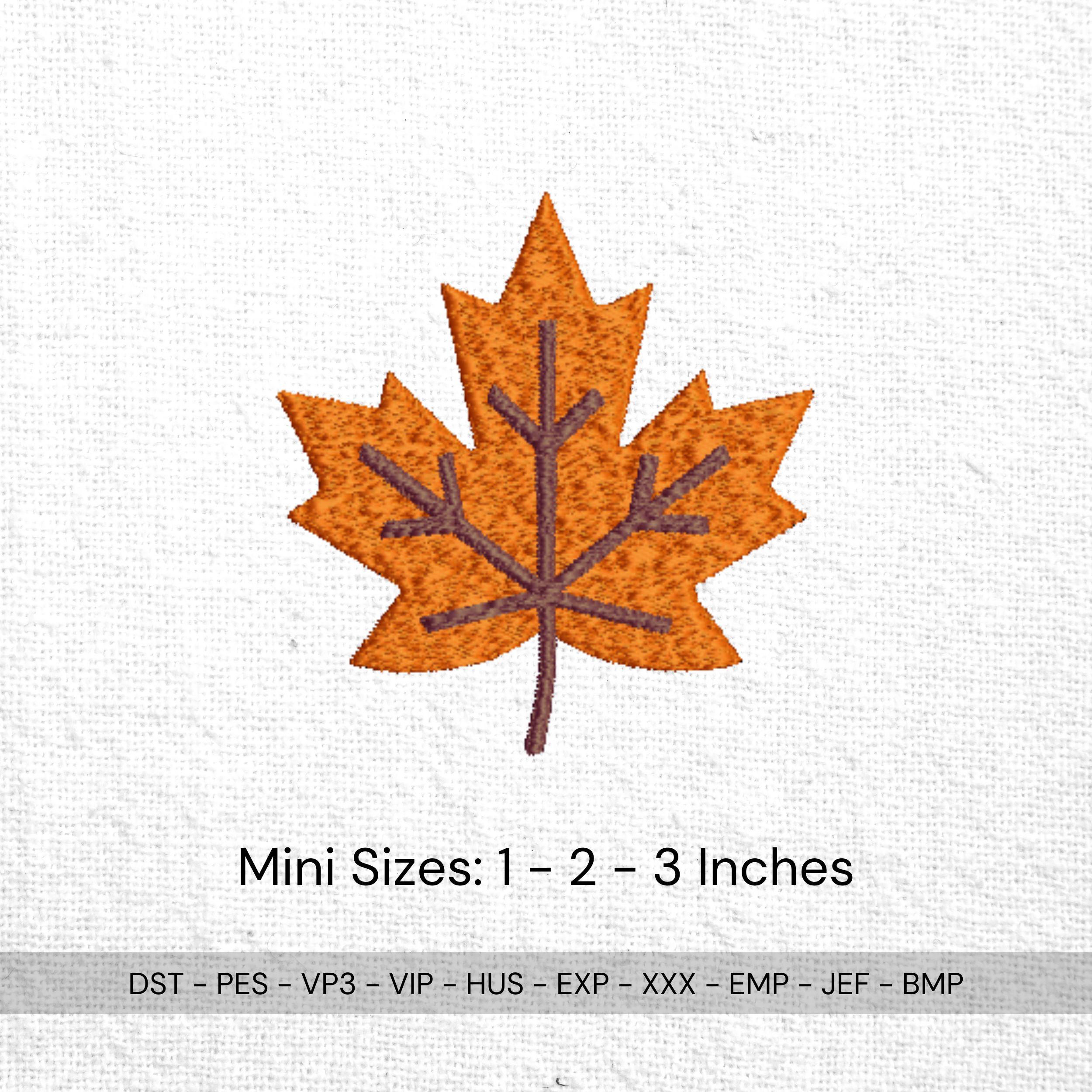 Mini Maple Leaf Machine Embroidery main preview
