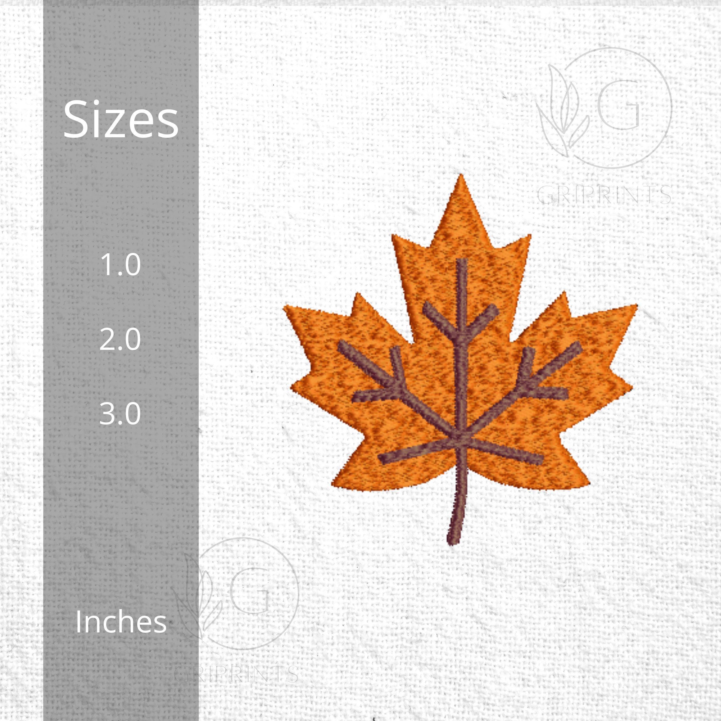 Mini Maple Leaf Machine Embroidery mockup preview 2