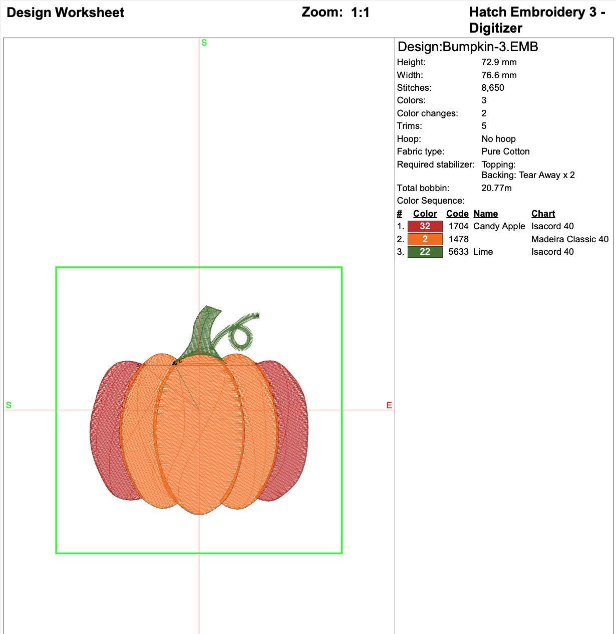 Mini Pumpkin Fall Machine Embroidery Design mockup preview 8