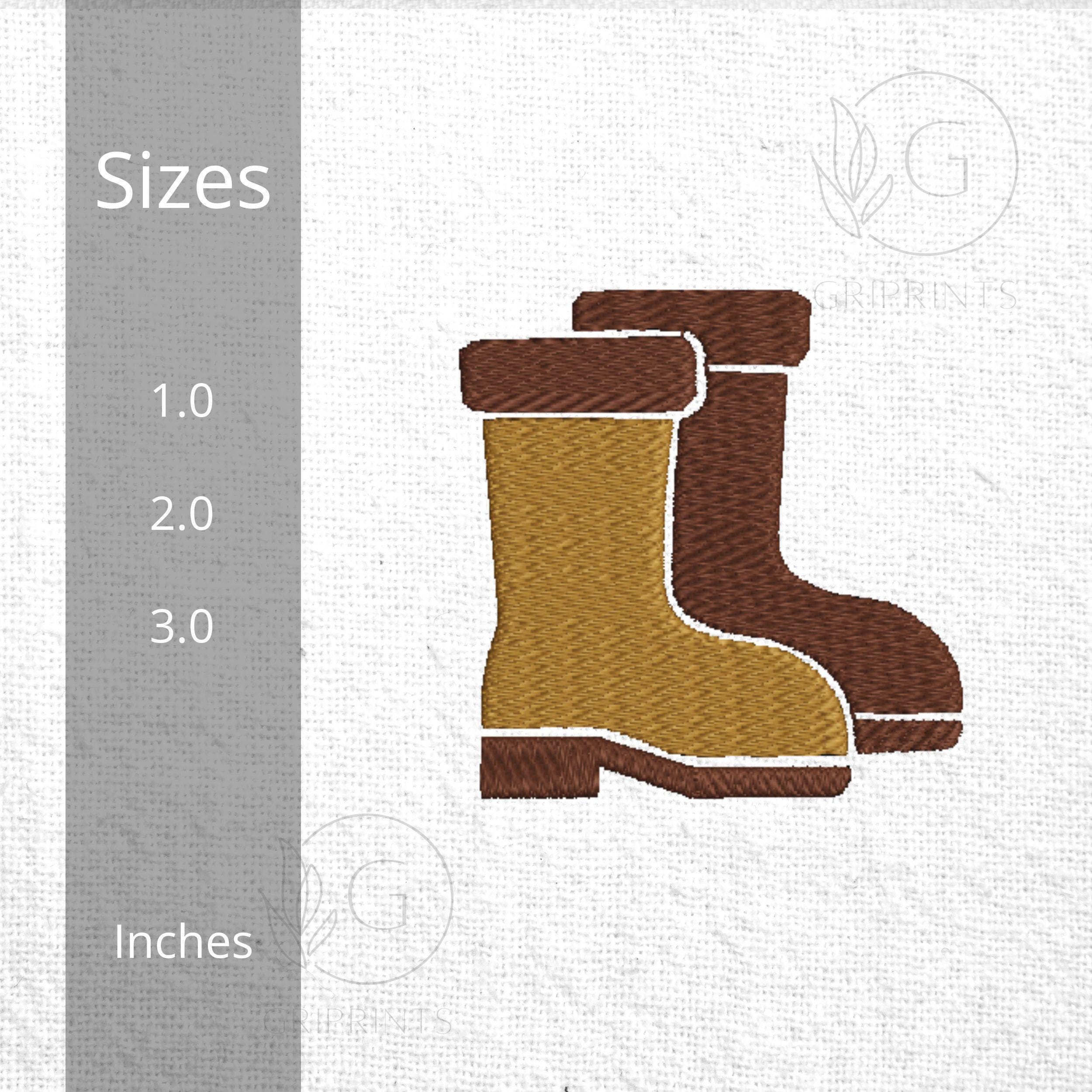 Mini Rain Boots Machine Embroidery Design mockup preview 2