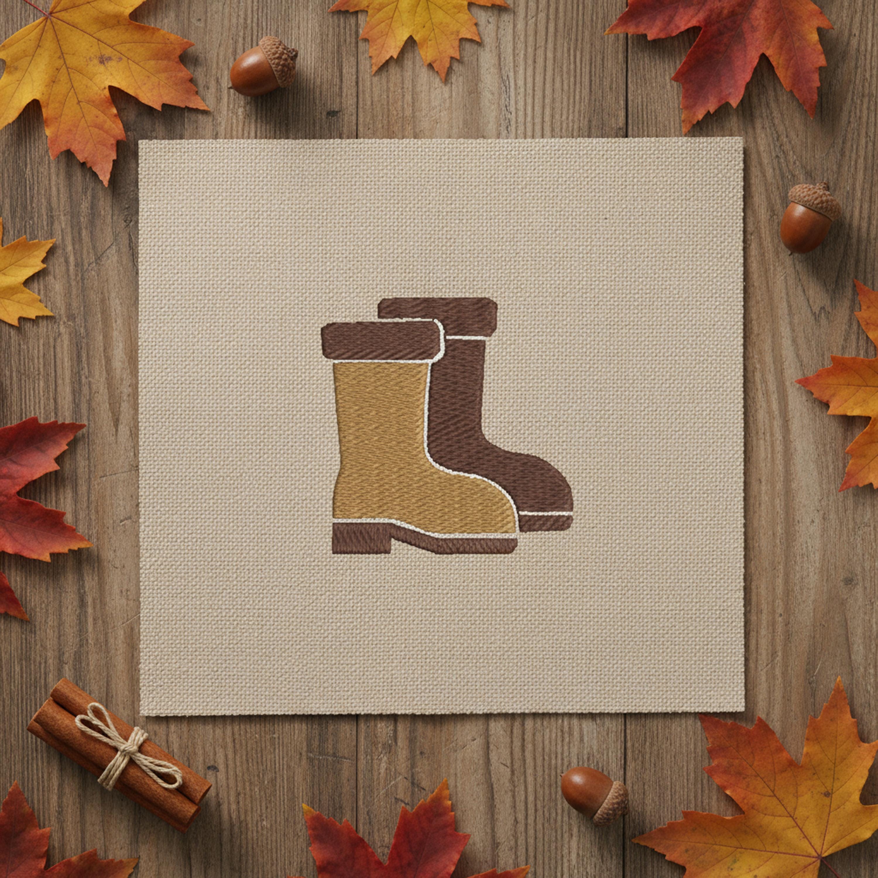 Mini Rain Boots Machine Embroidery Design mockup preview 8