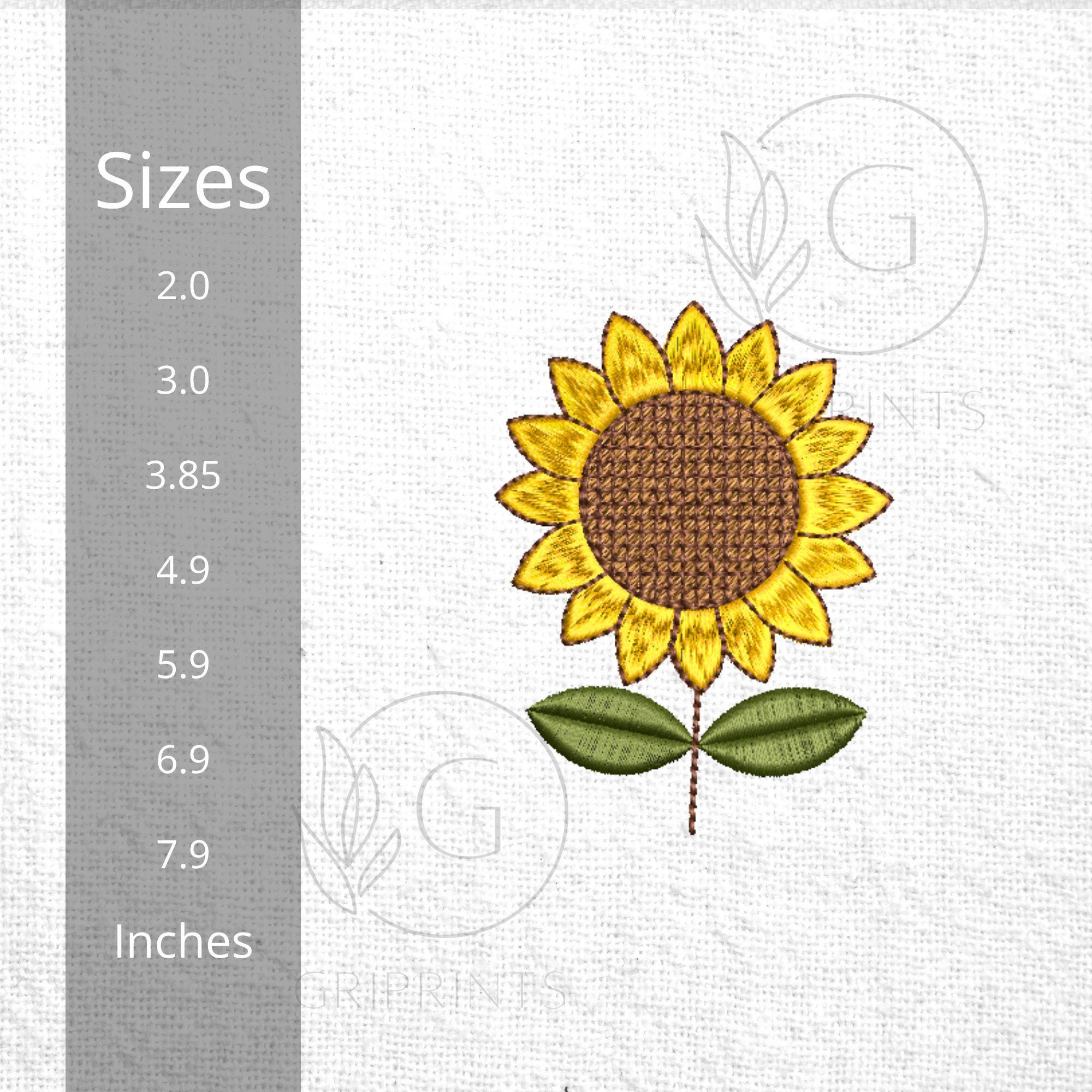 Mini Sunflower Machine Embroidery Design mockup preview 2