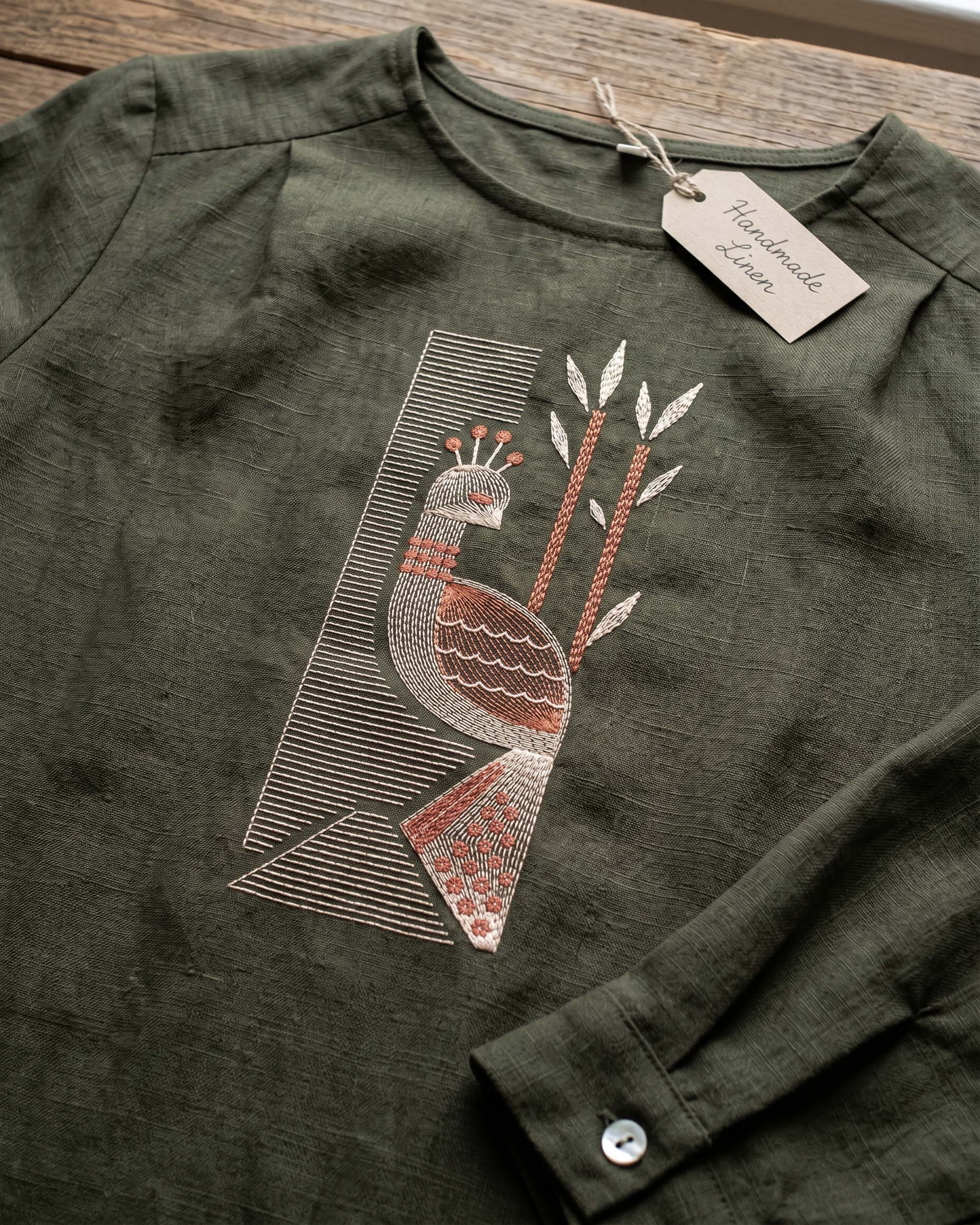 Modern Peacock Embroidery