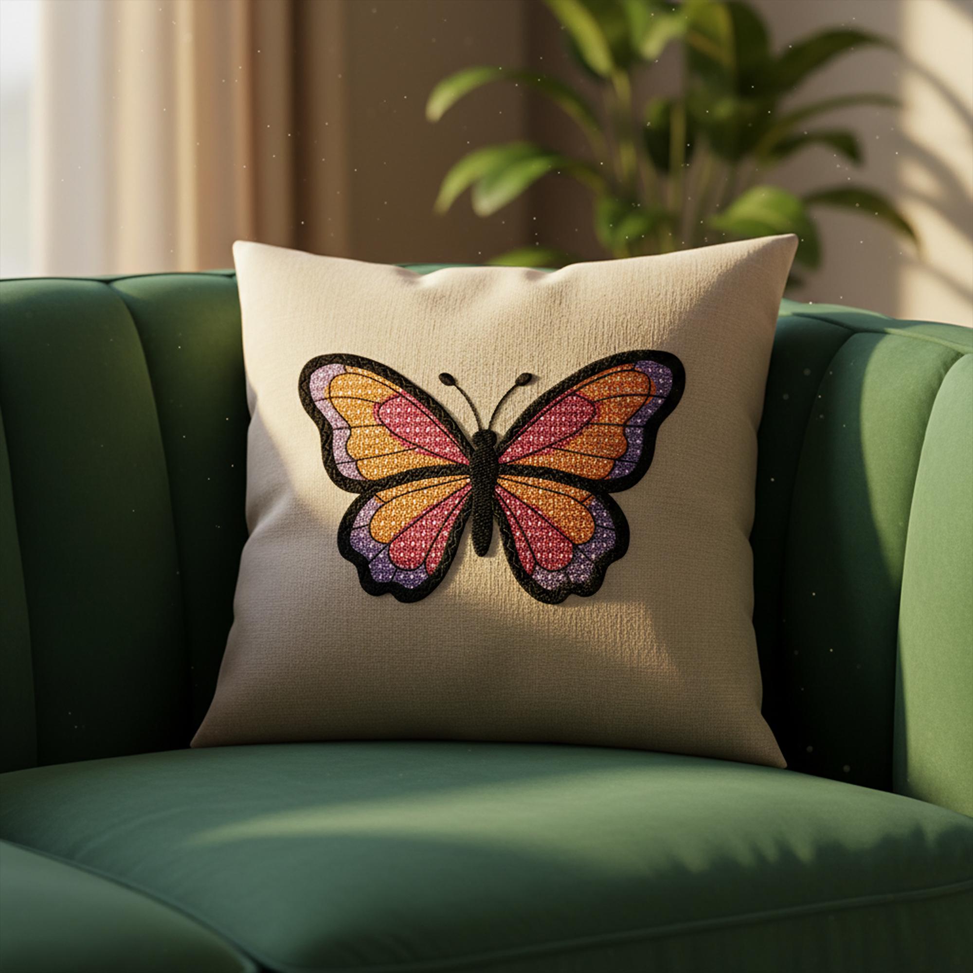 color options for Monarch Butterfly Embroidery Design
