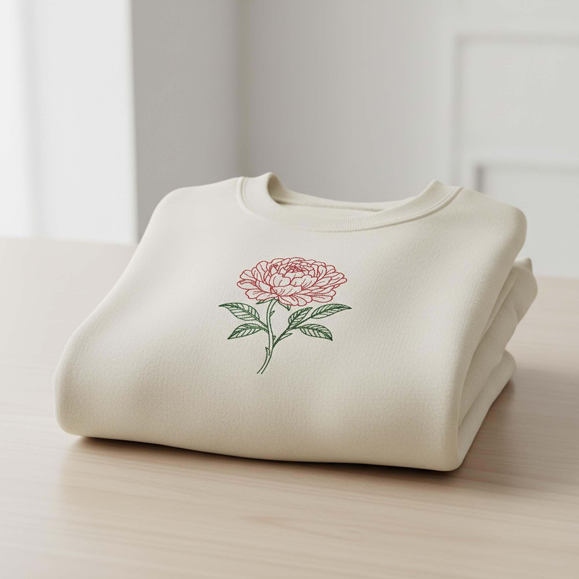 Peony Outline Machine Embroidery Design worksheet