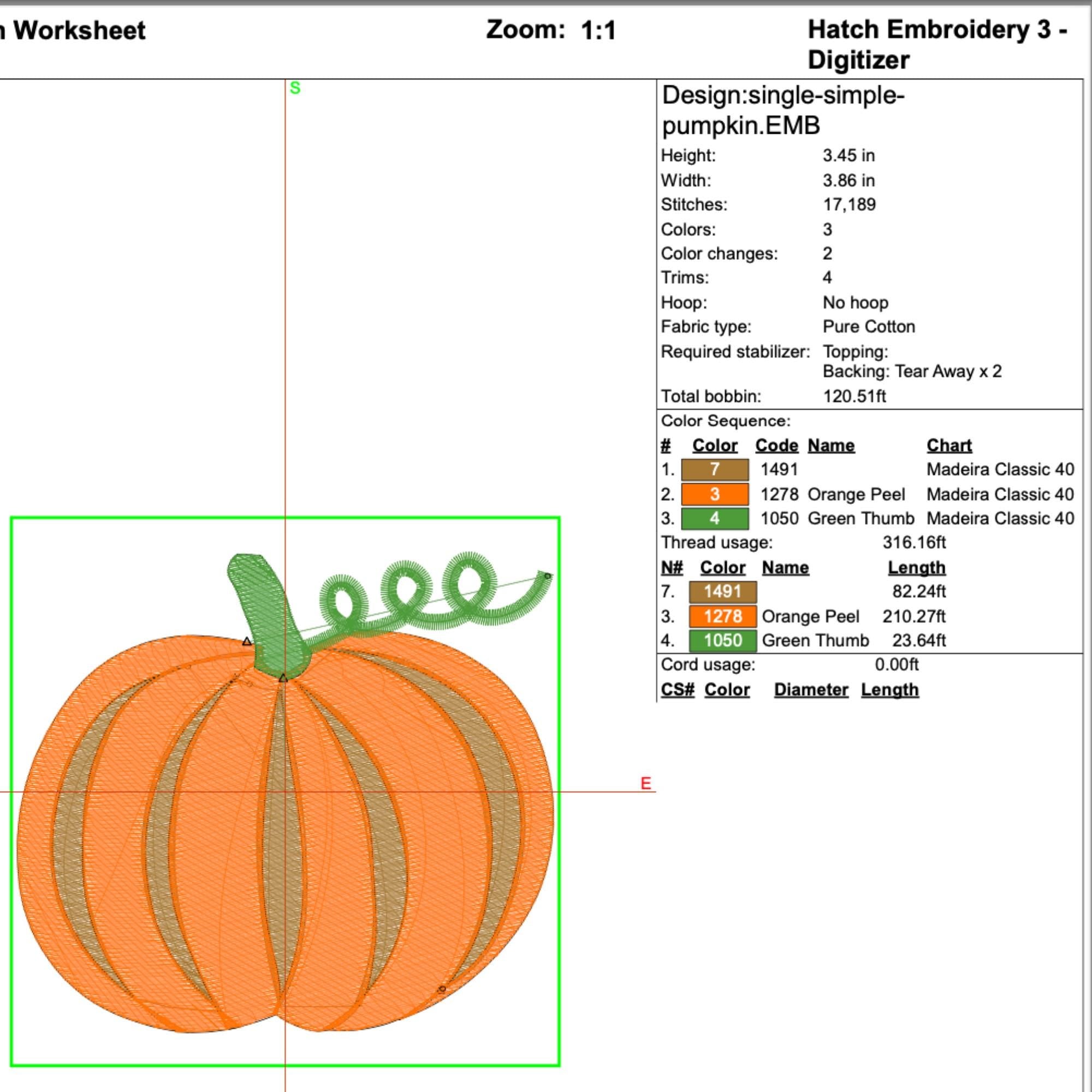 Pumpkin Fall Harvest Embroidery mockup preview 9