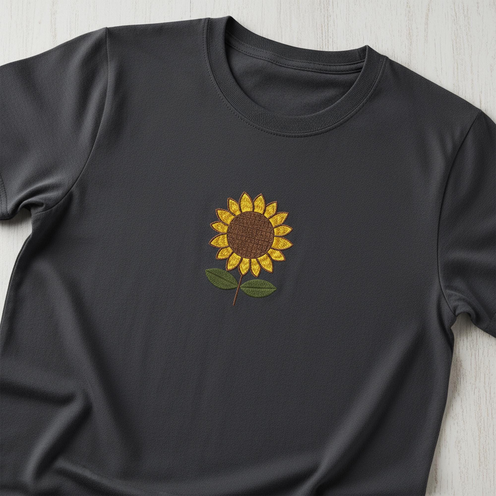 Realistic Sunflower Machine Embroidery Design mockup preview 8