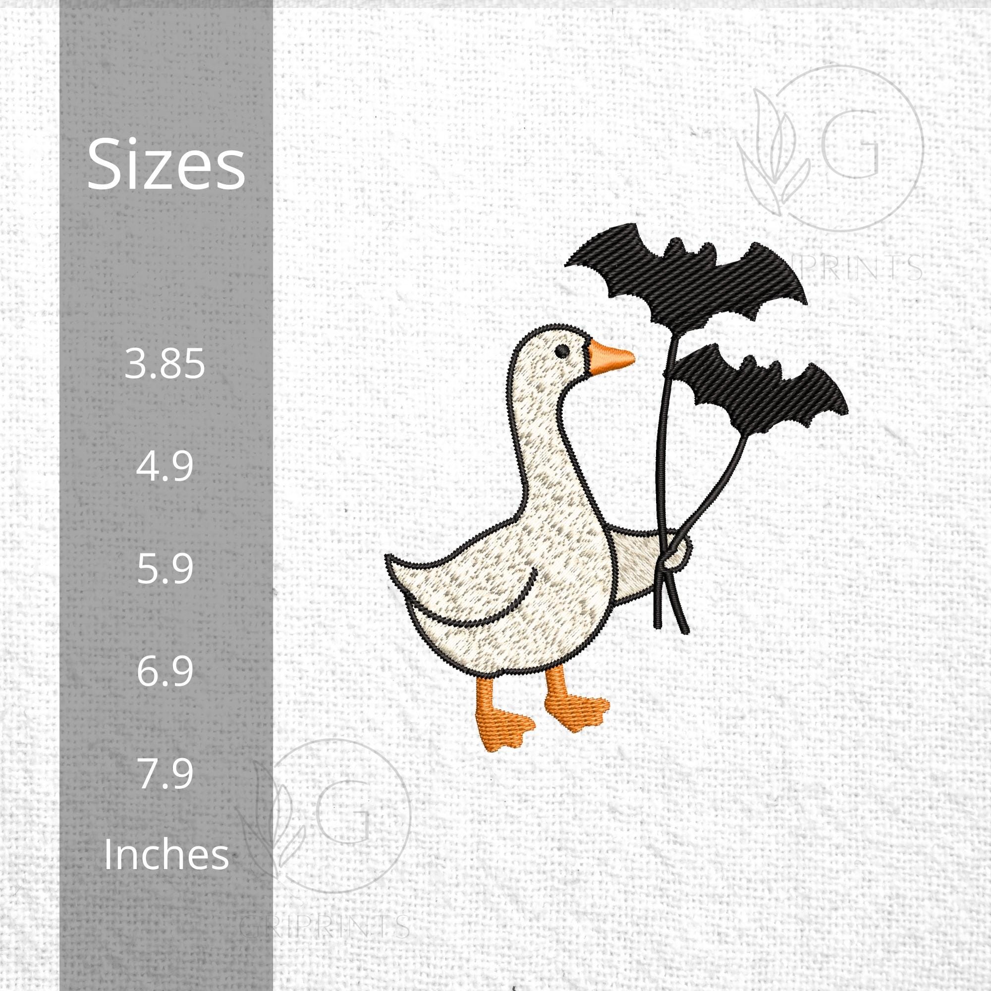 Silly Goose Bat Halloween Embroidery mockup preview 2
