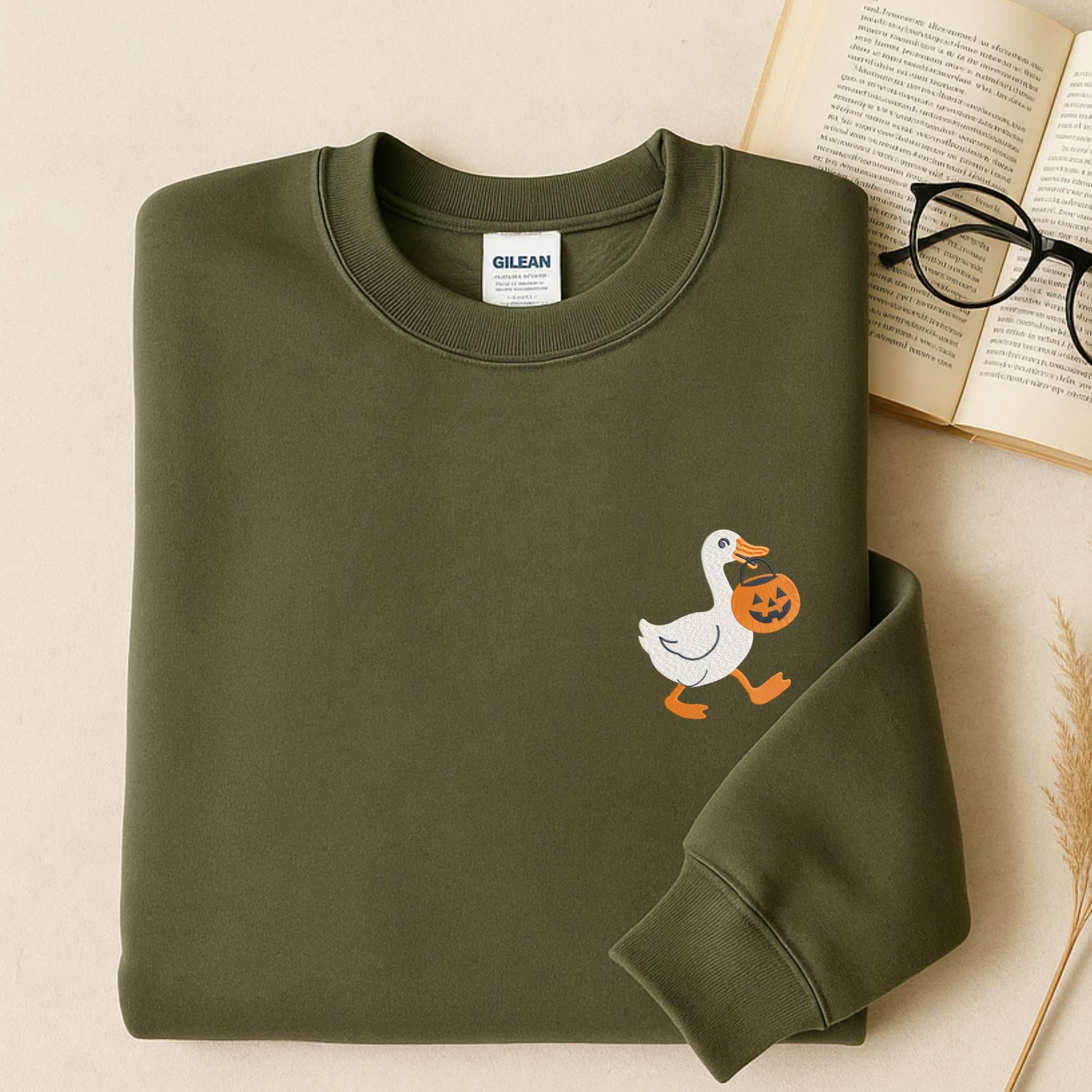Silly Goose Pumpkin Halloween Embroidery mockup preview 3