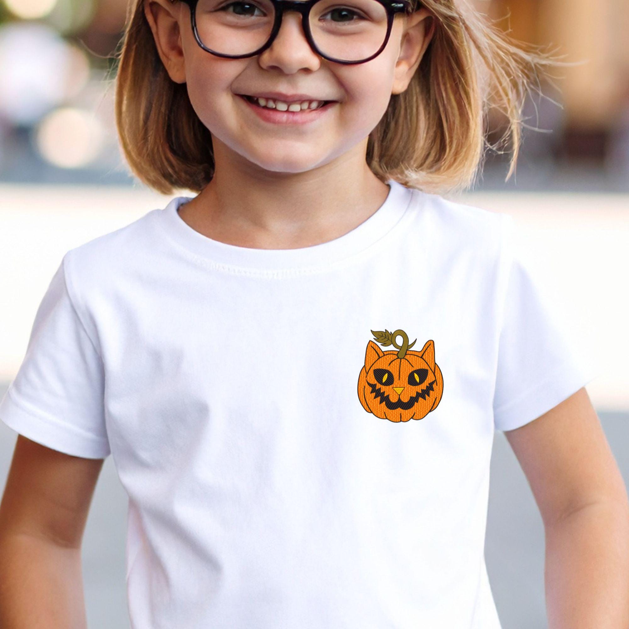 Spooky Pumpkin Cat Halloween Embroidery Design mockup preview 8