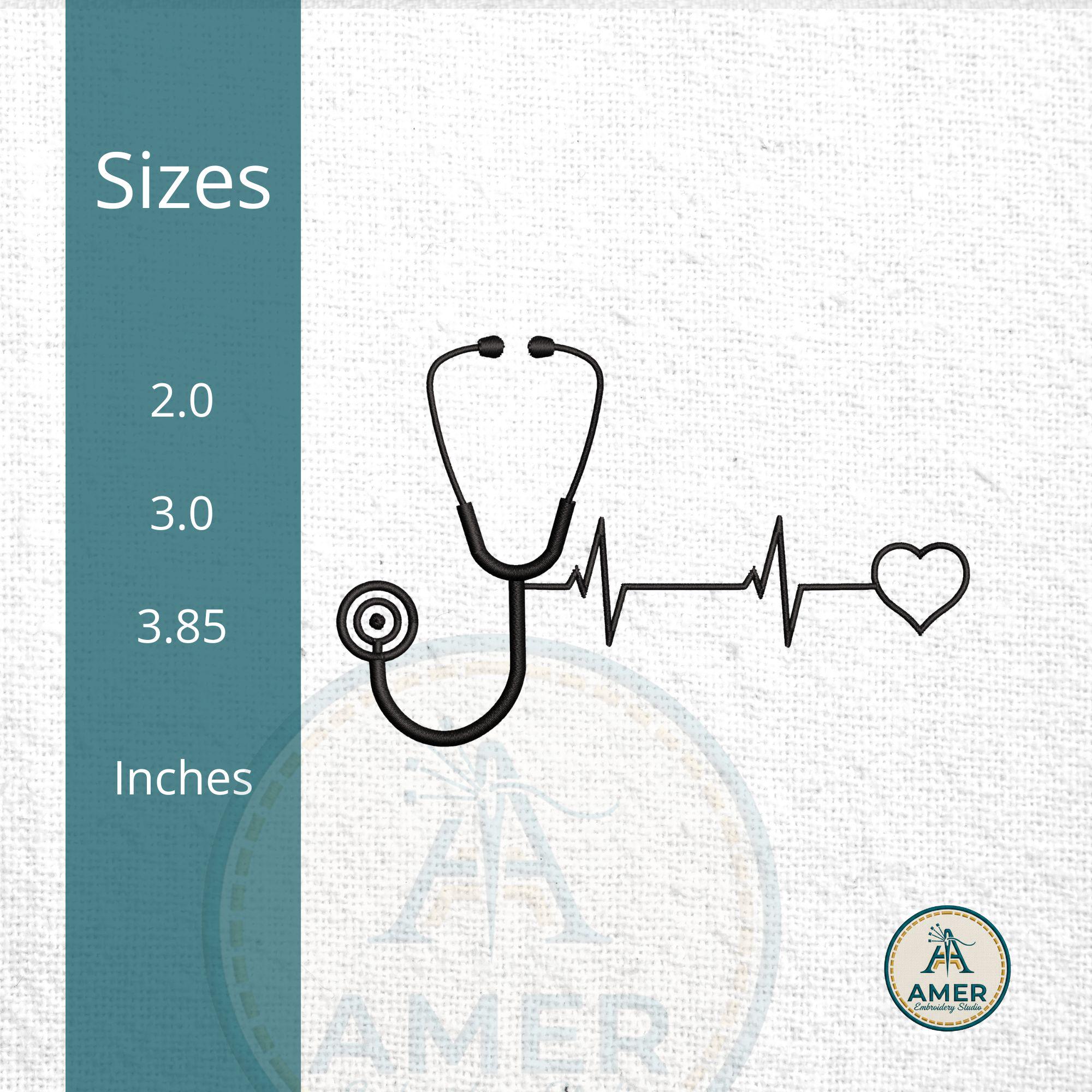 close-up preview of Stethoscope_Heartbeat_Nurse_Embroidery_design