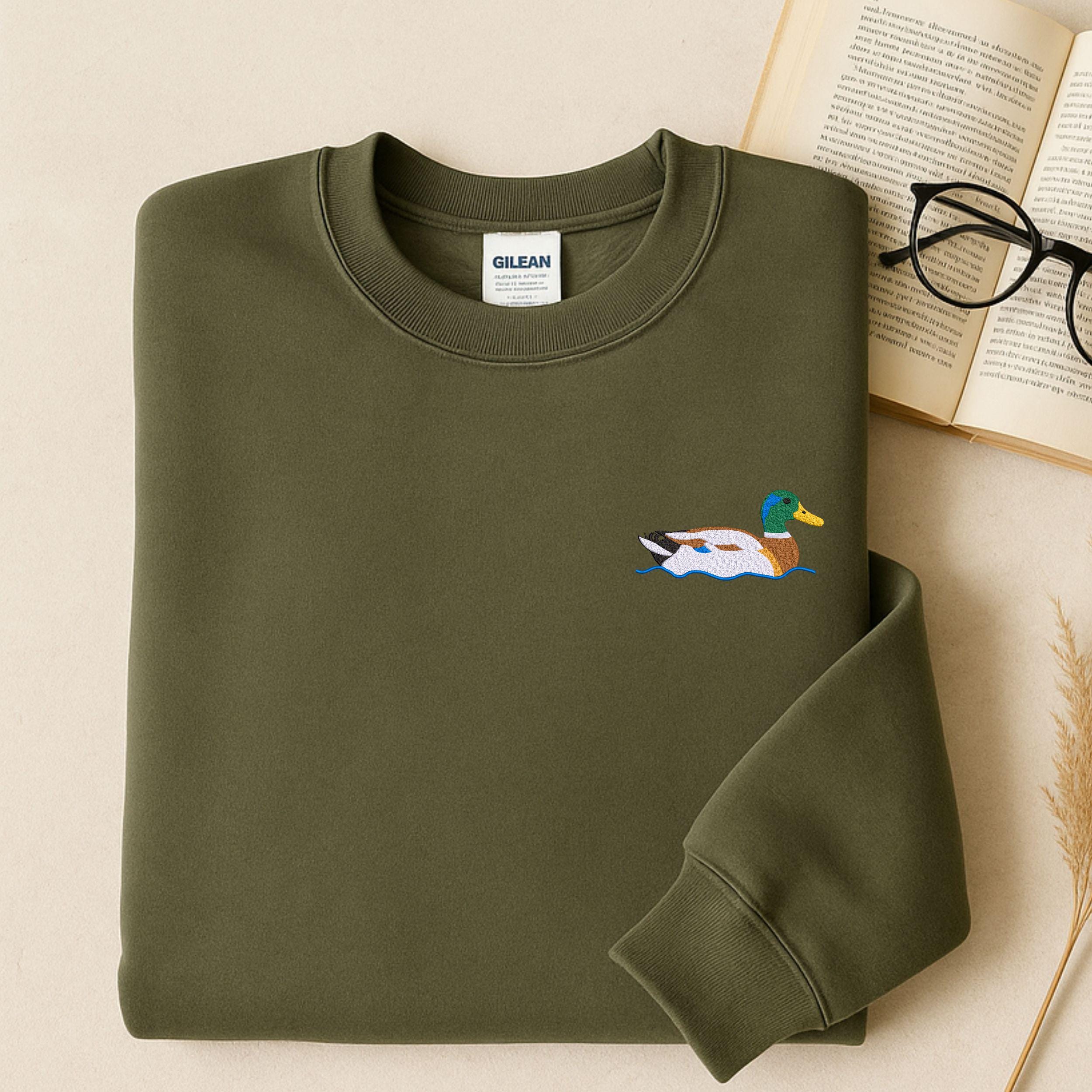 Swimming Mallard Duck Machine Embroidery Design worksheet