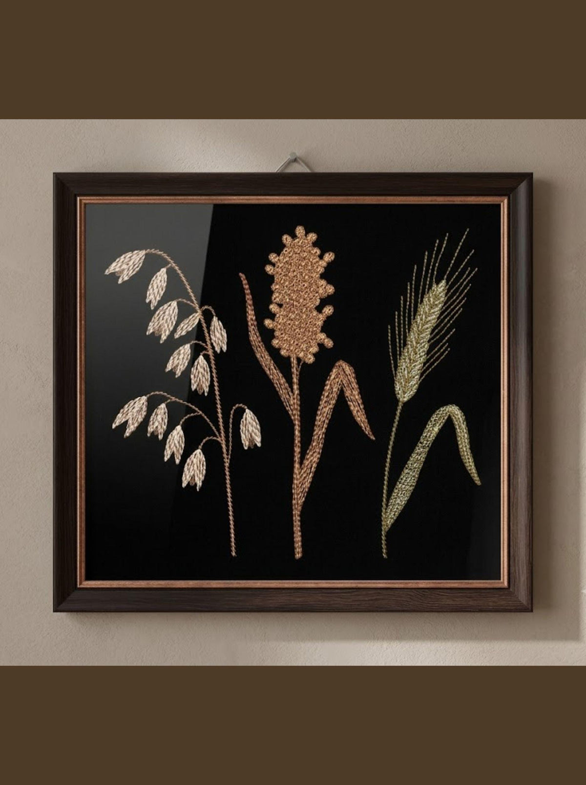 Delicate Meadow Grass Embroidery Design, Botanical Wildflower Machine Embroidery