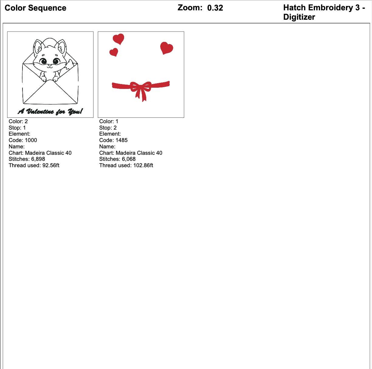 Valentine Fox Embroidery Design mockup preview 8