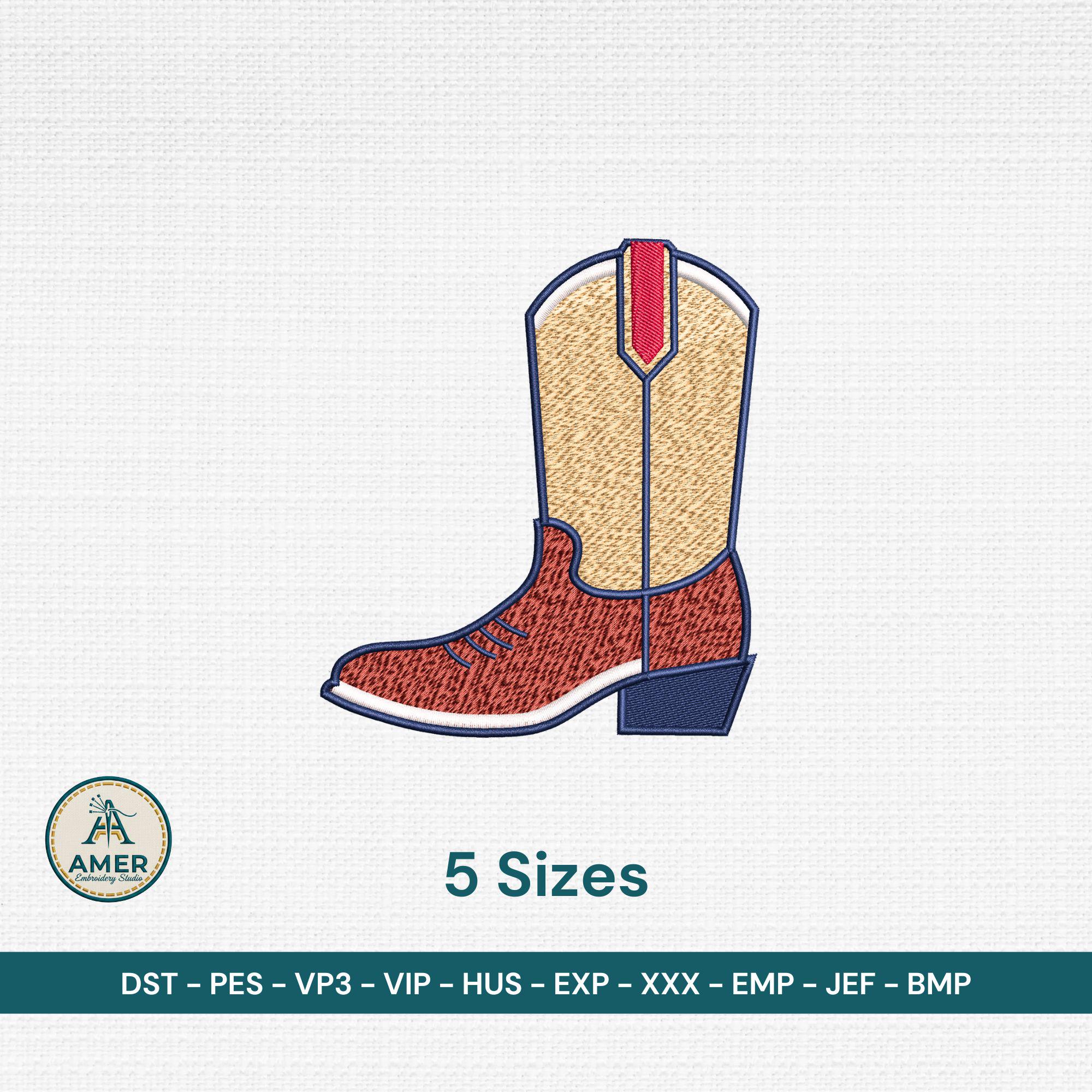 Cowboy Boot Embroidery Design main preview