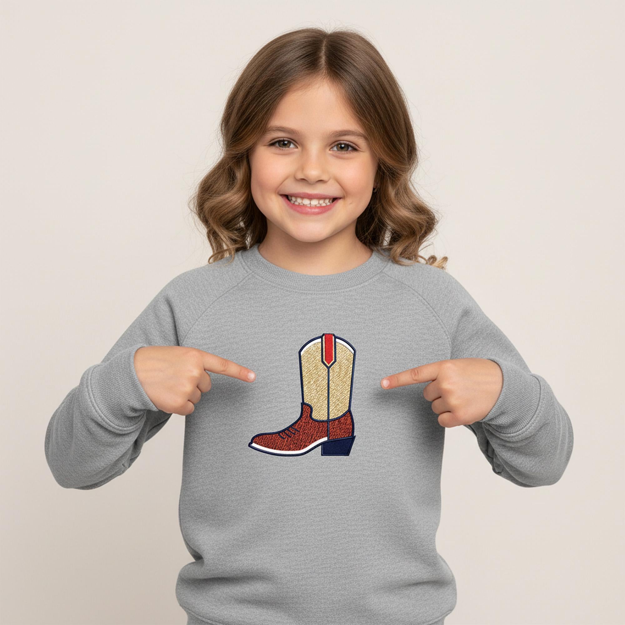 size chart for Cowboy Boot Embroidery Design
